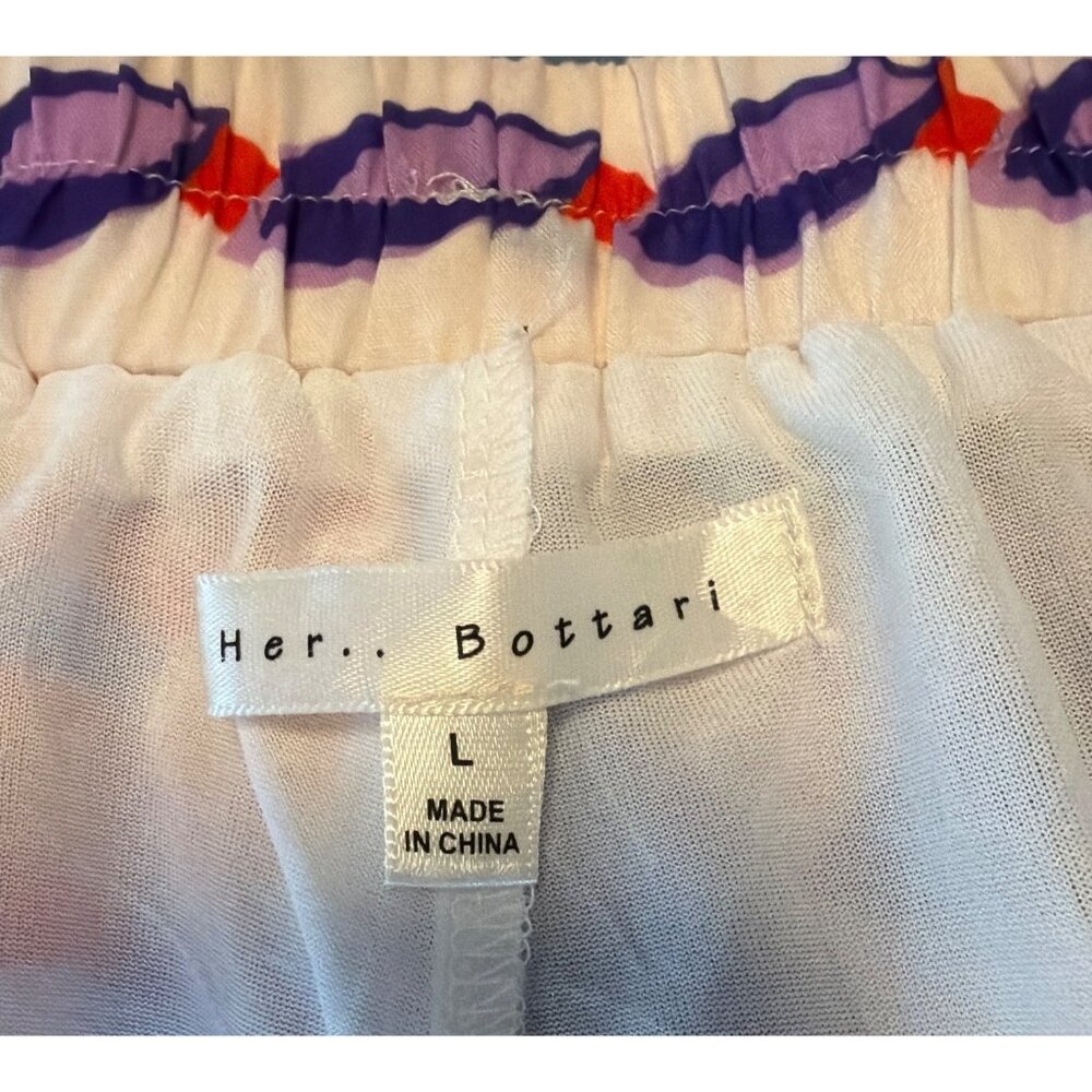 Her.. Bottari High Waisted Pleated Floral Shorts, Large - Picture 6 of 8